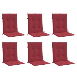 vidaXL Tuinstoelkussens 6 st 100x50x3 cm oxford stof wijnrood