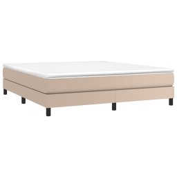 vidaXL Boxspring bed kunstleer cappuccinokleurig 180x200 cm
