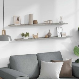 vidaXL Wandschappen 2 st 115x9x3 cm betongrijs