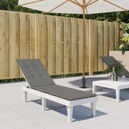 vidaXL Terrasstoelkussen (75+105) x 50 x 4 cm stof gemêleerd donkergrijs