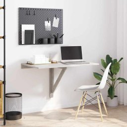 vidaXL Wandtafel inklapbaar 100x60x56 cm bewerkt hout betongrijs