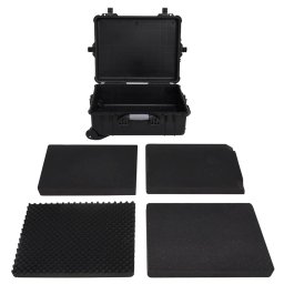 vidaXL Flightcase op wieltjes 63x50x23 cm PP zwart