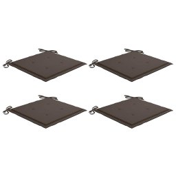 vidaXL Tuinstoelkussens 4 st 40x40x3 cm oxford stof taupe