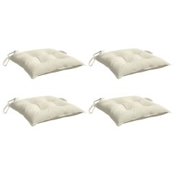 vidaXL Stoelkussens 4 st 50x50x7 cm oxford stof crèmewit