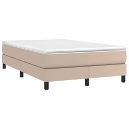 vidaXL Boxspring bed kunstleer cappuccinokleurig 120x200 cm