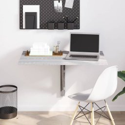 vidaXL Wandtafel inklapbaar 100x60x56 cm bewerkt hout grijs sonoma