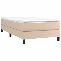 vidaXL Boxspring bed kunstleer cappuccinokleurig 100x200 cm