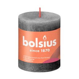 Bolsius Rustiek Stompkaars Stormy Grey 80/68