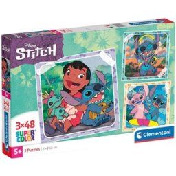 Stitch Puzzel (3x48 stuks)