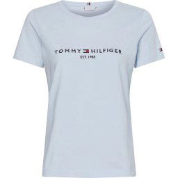 Tommy Hilfiger - Maat XXS - Regular Dames T-shirt - Lichtblauw