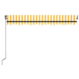 vidaXL Handmatig knikarmscherm met solar LED 4,5 x 3,5 m