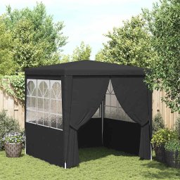 vidaXL Partytent met zijwanden professioneel 90 g/m² 2x2 m antraciet