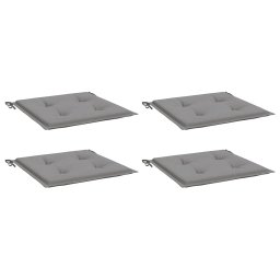 vidaXL Tuinstoelkussens 4 st 40x40x3 cm oxford stof grijs