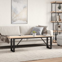 vidaXL Salontafel O-frame 160x40x45 cm massief grenenhout en staal