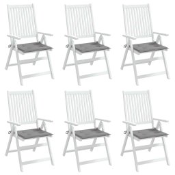 vidaXL Tuinstoelkussens 6 st 40x40x3 cm oxford stof grijs