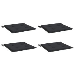 vidaXL Tuinstoelkussens 4 st 50x50x3 cm oxford stof zwart