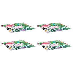 vidaXL Tuinstoelkussens 4 st 40x40x3 cm stof meerkleurig