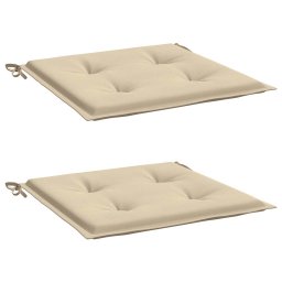 vidaXL Tuinstoelkussens 2 st 50x50x3 cm oxford stof beige