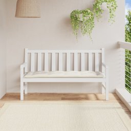 vidaXL Tuinbankkussen 150x50x7 cm stof gemêleerd crèmekleurig