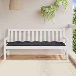 vidaXL Tuinbankkussen 180x50x7 cm stof gemêleerd antracietkleurig