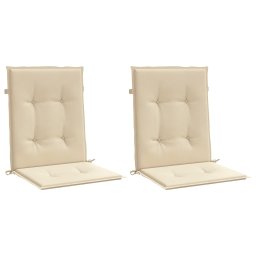 vidaXL Tuinstoelkussens lage rug 2 st 100x50x3 cm oxford stof beige