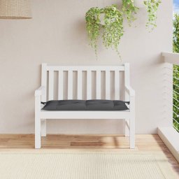 vidaXL Tuinbankkussen 100x50x7 cm stof gemêleerd antracietkleurig