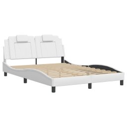 vidaXL Bedframe "Viana" zonder matras kunstleer wit 140x200 cm