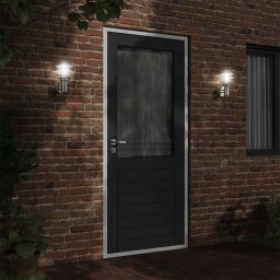 vidaXL Buitenwandlamp roestvrij staal zilverkleurig
