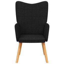 vidaXL Relaxstoel stof zwart