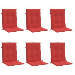 vidaXL Tuinstoelkussens 6 st 100x50x3 cm oxford stof rood