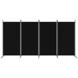 vidaXL Kamerscherm met 4 panelen 346x180 cm stof zwart