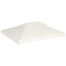 vidaXL Vervangend tentdoek prieel 310 g/m² 3x4 m crèmewit