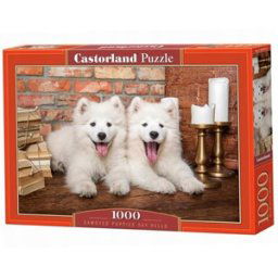 Samoyed Puppies Say Hello Puzzel (1000 stukjes)