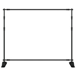 vidaXL Achtergrondstandaard 254x243 cm staal zwart