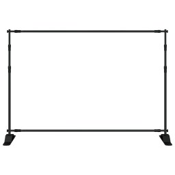 vidaXL Achtergrondstandaard 305x243 cm staal zwart