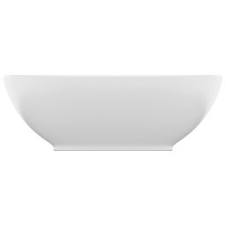 vidaXL Wastafel ovaal 40x33 cm keramiek matwit