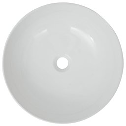 vidaXL Wastafel rond wit 41,5x13,5 cm keramiek