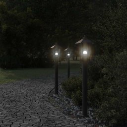vidaXL Vloerlamp voor buiten 80 cm roestvrijstaal zwart