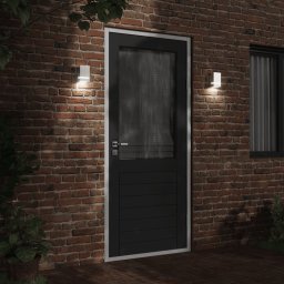 vidaXL Buitenwandlamp roestvrij staal zilverkleurig
