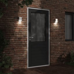 vidaXL Buitenwandlamp roestvrij staal zilverkleurig