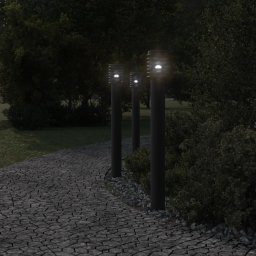 vidaXL Vloerlamp voor buiten 110 cm roestvrijstaal zwart