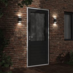 vidaXL Buitenwandlamp gegoten aluminium zwart