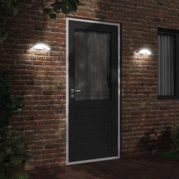 vidaXL Buitenwandlampen 2 st LED gegoten aluminium wit