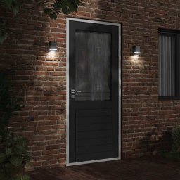 vidaXL Buitenwandlamp roestvrij staal zwart