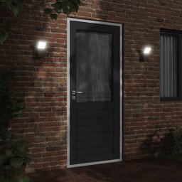 vidaXL Buitenwandlampen 2 st LED gegoten aluminium zwart