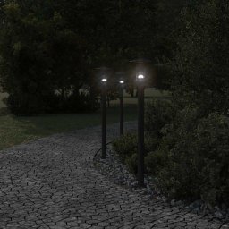 vidaXL Vloerlamp voor buiten 100 cm roestvrij staal zwart