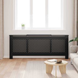 vidaXL Radiatorombouw 205 cm MDF zwart