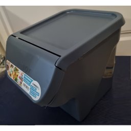 Aardappelbak - Vegetable Box - Voorraaddoos - met voorklep - stapelbaar - Grijs