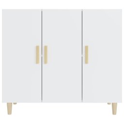 vidaXL Dressoir 90x34x80 cm bewerkt hout wit