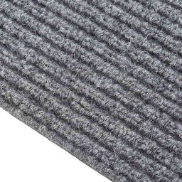 vidaXL Droogloopmat 100x400 cm grijs